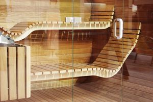 Phong cách Châu Âu phòng tắm hơi cabin trong nhà truyền thống phòng tắm hơi Cube ngoài trời gỗ đốt bếp rắn gỗ hồng ngoại nóng 3 người - Product Image 5