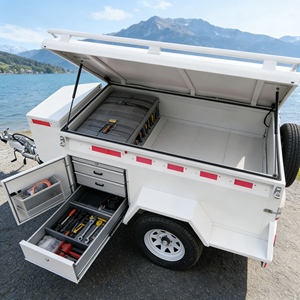 Remolques Resistentes para Campamentos, <span class=keywords><strong>Autocaravana</strong></span> Duradera para Expediciones, Remolque de Viaje para Campamentos de Aventura y Exploración de la Naturaleza - Product Image 4