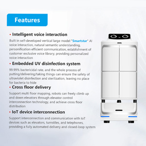 روبوت ملاحة ذكي متعدد الاستشعار قابل للتخصيص مع شاشة لمس للتعلم العميق بالذكاء الاصطناعي لخدمة الغرف - Product Image 4