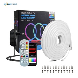Tira <span class=keywords><strong>LED</strong></span> de luces de neón de 24V, RGB, multicolor, resistente al agua, flexible, tubo de silicona, <span class=keywords><strong>WiFi</strong></span>, control remoto, luces de neón - Product Image 5
