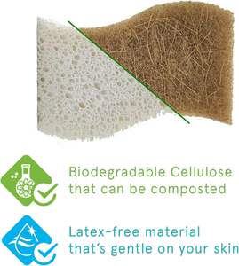 Esponja de Cocina Natural Biodegradable de Sisal Popular, Esponja Exfoliante de Celulosa y Coco Compostable, Esponja Ecológica - Product Image 4