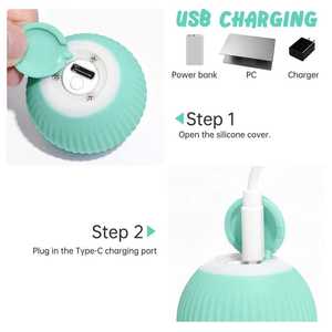 2025 otomatik hareketli akıllı kedi köpek topu oyuncak interaktif kapalı Kittens favori hareket aktif oyuncaklar sıkılmış kapalı kediler için - Product Image 6