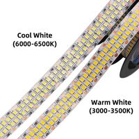 Bandes LED sous-meuble 480 LED/m Double rangée 2835 Ruban 12V 24V Ultra Lumineux Éclairage de plinthe de cuisine Certifié CE
