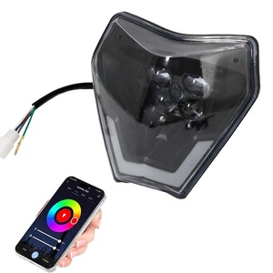 Système d'éclairage Bluetooth YHMOTO RGB avec commande par application pour phares de moto KTM EXC EXC-F 125 250 300 350 450, courant continu - Product Image 1