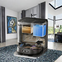Penyedot Debu Robot AI 8-in-1 Basah/Kering untuk Rumah Tangga dan Hotel, Pembersihan Otomatis, Dapat Disesuaikan, UK, Bertenaga, Super Anti-Kusut, Lidar