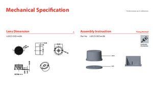 Lentille LED étanche pour extérieur Ledlink LL01ZZ-DCC1060L06 série DCC en PMMA 10X60 degrés pour éclairage LED - Product Image 3