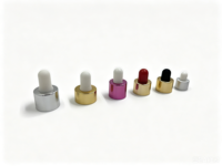 Embout compte-gouttes en silicone personnalisé pour pipette en verre d'huile essentielle, bouchon de distribution, embout de scellage avec impression de logo OEM