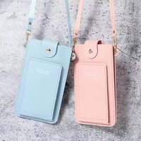 Sac bandoulière pour téléphone portable pour femmes et filles, pochette universelle pour téléphone portable, étui pour téléphone portable à écran tactile, sac à bandoulière en cuir PU