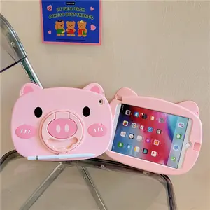 만화 귀여운 돼지 실리콘 아이 Shockproof 태블릿 커버 케이스 iPad 미니 6