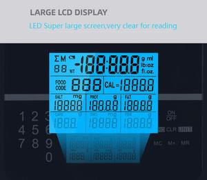 Balance numérique pour aliments avec calculateur nutritionnel, écran LCD, 5 kg, balance de cuisine, calcul des calories - Product Image 6