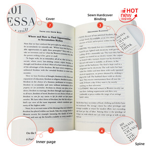 Deluxe bìa cứng softcover in ấn cuốn sách tùy chỉnh bố trí thiết kế học thuật Luận án nghệ thuật danh mục đầu tư sản xuất - Product Image 2