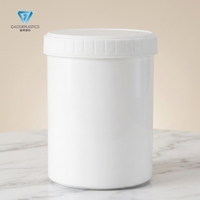 Pot en plastique blanc multi-usages de 2 L avec fermeture à vis, emballage personnalisable pour l'alimentation, les produits chimiques, l'agriculture et l'industrie de l'encre