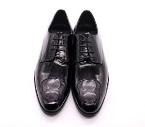 Dernier modèle de chaussures derby rétro pour homme, en cuir véritable, chaussures de ville officielles - Product Image 4