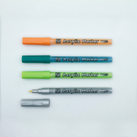 Bestationery Ensemble de marqueurs d'art acryliques permanents pour coloriage - Stylos de couleur liquide DIY avec corps en plastique PLA - Marqueurs d'art
