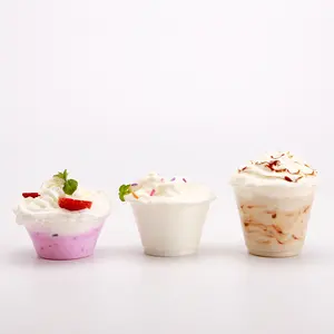 Wholesale Party Supply Mini Dessert Cups Eco Friendly Disposable Plastic Ice Cream Mousse Desert Cup parfait cups with lids