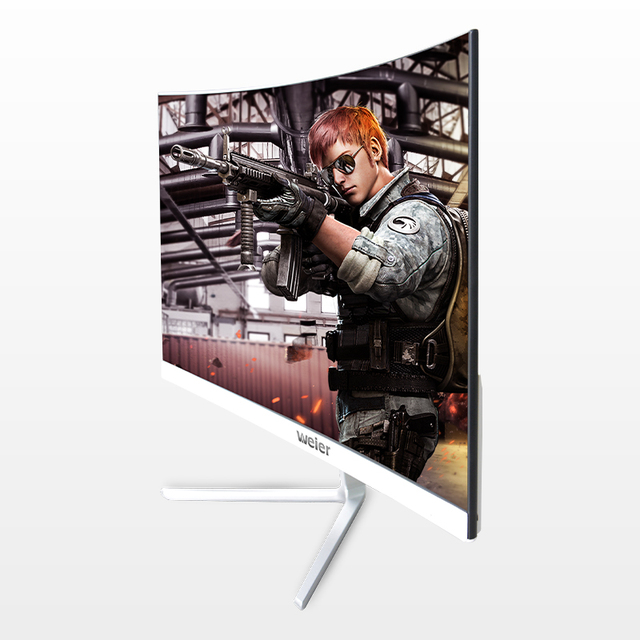 Weier 24-Inch Full HD 1080P Curved Gaming Desktop Monitor 165hz Refresh Rate Cheap Price with TFT Panel