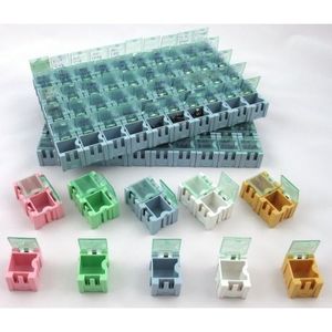 Modular <b>Box</b> For Smd Components <b>With</b> <b>Lid</b> Pink And Beige Color Storage Case For Electronics Parts Organizing <b>Small</b> Items - Product Image 2