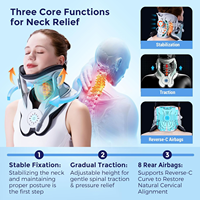 Dispositif de traction cervicale gonflable réglable certifié Global Compliance Alphay JQAH-8, circonférence du cou 13,7-17,5 pouces