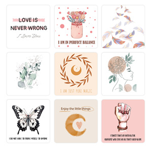 Affirmations positives Cartes de voeux pour femmes Encouragement Guérison spirituelle Phrases de motivation en papier carton durable - Product Image 1