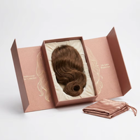 Boîte de présentation de luxe pour extensions de cheveux, personnalisée avec logo, pour marques de beauté et fournitures de salon (vente en gros)