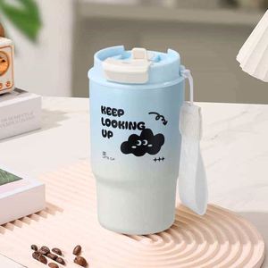 Stainless Steel Insulated <b>Water</b> <b>Bottle</b> Pop-Up Lid Portable Thermal <b>Bottle</b> Large Capacity Food Grade Travel Mug - Product Image 2