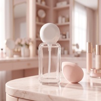 Flacon vide personnalisé de 30 ml en verre dépoli pour fond de teint liquide et crème pour le visage avec impression sur écran et logo personnalisé