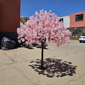 Arbre de cerisier artificiel personnalisable, fleurs rouges, violettes et blanches, pour décor de fond de mariage et centres de table - Product Image 4