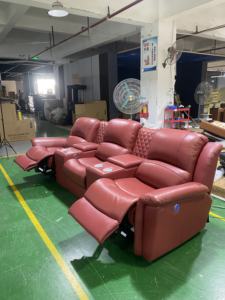 Wohnzimmer-Innenausstattung Villa-Medienraum 2-Personen-Kino-Möbel Elektrisch Verstellbare Relaxsessel Kinosessel für Heimkino - Product Image 4