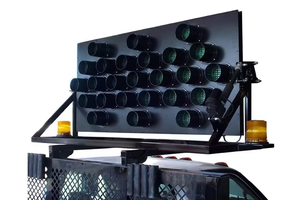 Construcción de carreteras P10 Color ámbar Montaje en camión VMS Pantalla LED montada en vehículo <span class=keywords><strong>Señal</strong></span> de masaje variable - Product Image 5