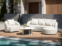 Kommerzielle Outdoor-Möbel Garten-Sofa-Set mit Hochdichte-Schaumstoffkissen