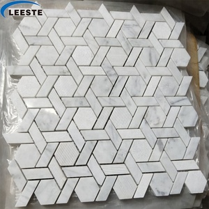 Nuevo Diseño de Mosaico para Decoración de Cocinas de Hoteles y Hogares, Superficie Mixta Antideslizante, Mosaico de Mármol Blanco Carrara Irregular - Product Image 6