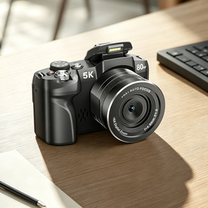 Caméra de vlogging 5K 80MP avec WiFi, webcam, lumière LED, zoom 18X, écran 3 pouces, appareil photo numérique pour YouTube et photographie - Product Image 1