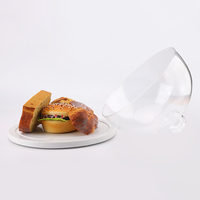 Planche à fromage en bois d'acacia et marbre, nouvelle usine chinoise, style unique, avec dôme en verre à gâteau,