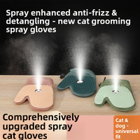 Nouvelles Gants-Brosses Vapeur pour Animaux de Compagnie, Nettoyage des Poils de Chats et Chiens, Toilettage des Animaux, Gants Double Face pour l'Élimination des Poils de Chat, Brosse Vapeur