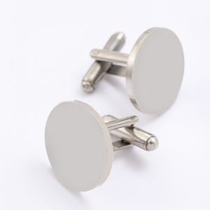 Ywyougang - Mancuernillas Redondas de Acero Inoxidable de 20 mm Personalizables con Grabado, Mancuernillas de Disco en Blanco para Hombre, Regalo de Boda - Product Image 6