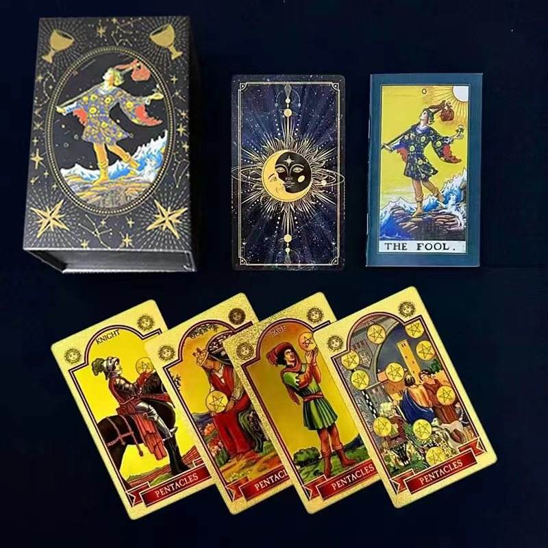 ensemble soleil lune en or noir [coffret cadeau]