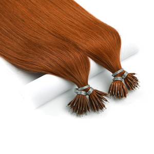 K.SWIGS Extensiones de Cabello Humano 100% Premium con Queratina Brasileña de Calidad, 1g/s, Rubio, Anillas Nano, Directo de Fábrica - Product Image 1