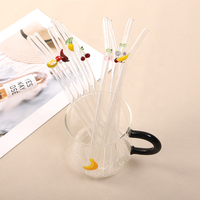 Pailles en verre réutilisables, écologiques et résistantes à la chaleur - Couleur et logo personnalisés - Accessoires de bar modernes