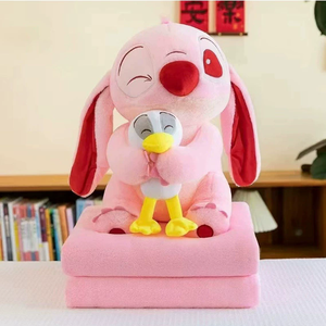 Almohada de Viaje y Manta 2 en 1 con Diseño de Stitch de Dibujos Animados, Manta para Aire Acondicionado de Coche, Mantas para Siesta, Regalos para Niños - Product Image 4