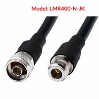 Câble coaxial RF UltraFlex LMR400UF N-JJ/N-JK/N, câble d'extension mâle-femelle, connecteurs doubles mâles, noir/argent