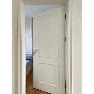 <span class=keywords><strong>Porte</strong></span> personnalisée en bois massif MDF <span class=keywords><strong>de</strong></span> style crème française avec peinture sur verre pour usage interne dans les maisons, hôtels et appartements - Product Image 4