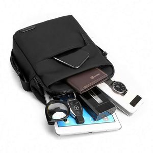 Bolso Bandolera de PU con Logotipo Personalizado, Bolso de Mensajero Casual de Alta Calidad para Negocios, Bolso de Pecho para Hombre - Product Image 5