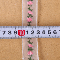 Fil de verre brodé petits vêtements floraux tissus textiles de maison bijoux décoratifs épingles à cheveux nœuds papillon passementerie dentelle