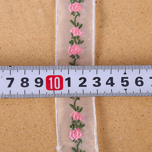 Fil de <span class=keywords><strong>verre</strong></span> brodé petits vêtements floraux tissus textiles de maison bijoux décoratifs épingles à cheveux nœuds papillon passementerie dentelle - Product Image 3