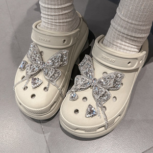 Botones de Cristal con Forma de Mariposa de Alta Gama para <span class=keywords><strong>Mujer</strong></span>, Adornos para Zapatos con Agujeros, Hebillas Decorativas Desmontables, Accesorios ShiWei - Product Image 3