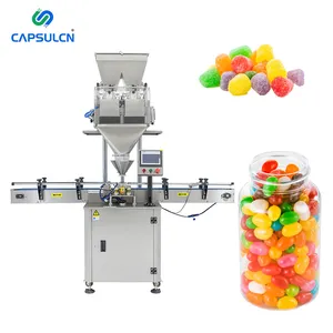 High Speed Double Head Rice Candy Grain Sugar Granule Quantitative Filler Bottling Machine Linear Weigher for Filling Machine