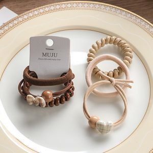 Frauen klassisches Haar zubehör 3-teiliger Telefon ring Haar gummi Montage Fabrik Großhandel Kunststoff draht Haar gummis - Product Image 5