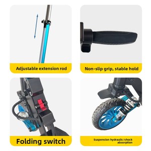 Monopattino Elettrico Pieghevole Portatile in Lega di Alluminio con Batteria al Litio per Ragazze 6-10 Anni, Ammortizzato, Ideale per il Pendolarismo - Product Image 4