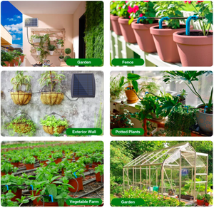 Sistema de riego por goteo automático solar Kit de riego por goteo automático alimentado por energía solar para plantas en el balcón, en el lecho de la planta - Product Image 4