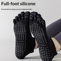 Chaussettes de yoga antidérapantes professionnelles pour femmes, chaussettes courtes fines en coton pour l'été, Pilates, sport, fitness, danse, chaussettes à cinq doigts